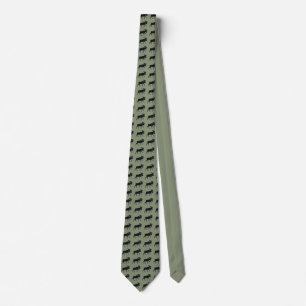 Moose Sihouette Neck Tie