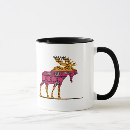 Moose silhouette color mug