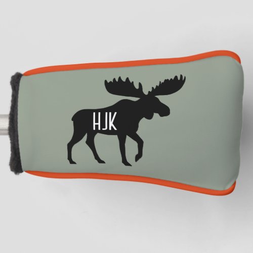 Moose Silhouette Custom Name Wildlife Wild Animal  Golf Head Cover