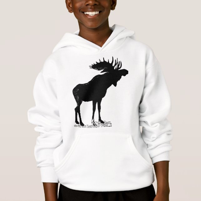Moose Silhouette Hoodie (Front)