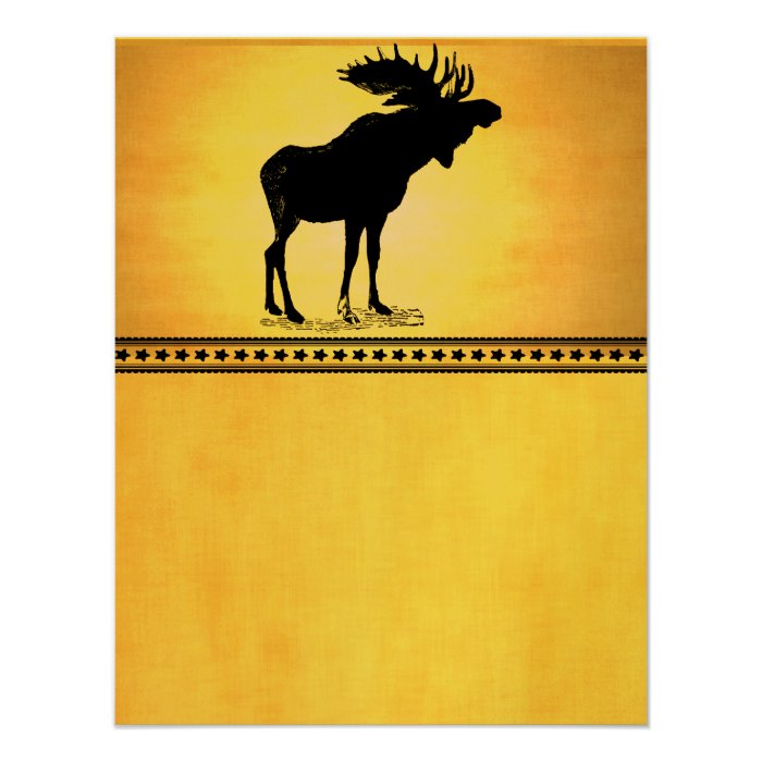 Moose Silhouette Invitations