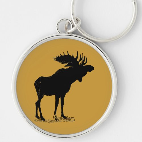 Moose Silhouette Keychain
