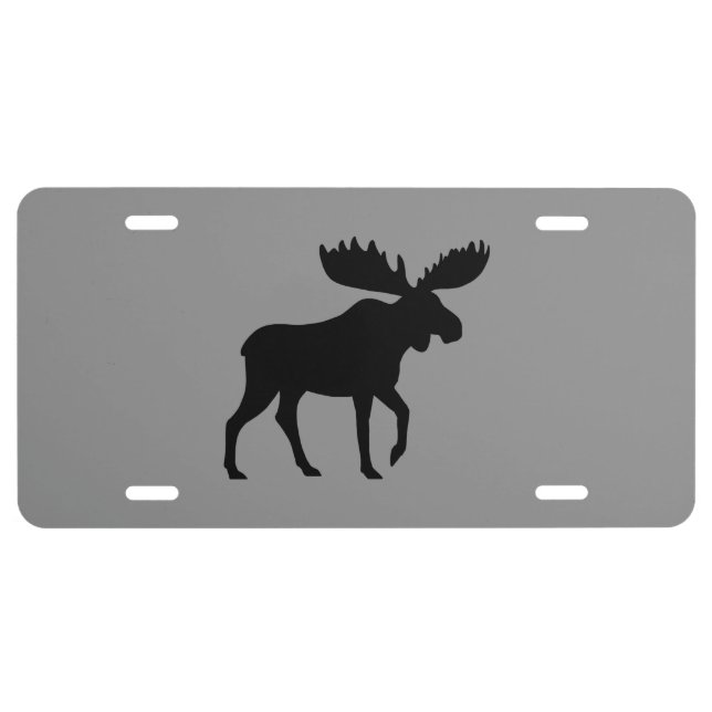 Moose Silhouette License Plate (Front)