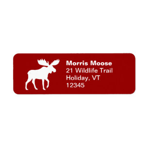 Personalized White Moose Silhouette Gifts on Zazzle
