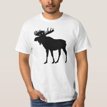 Moose Silhouette T-shirt by ARTBRASIL at Zazzle