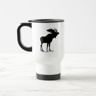 Moose Silhouette Travel Mug