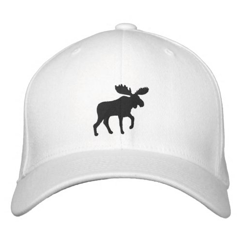 Moose Silhouette Wild Animal Wilderness Explorer Embroidered Baseball Hat