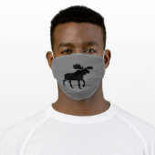 Moose Silhouette | Wildlife | Wild Animal Adult Cloth Face Mask (Worn)