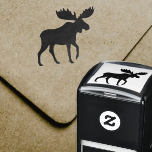 Moose Silhouette Wildlife Wild Animal Self-inking Stamp