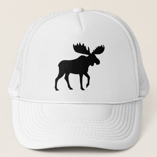 Moose Silhouette Wildlife Wild Animal Wilderness Trucker Hat
