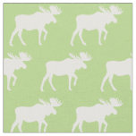 Moose Silhouettes Green Baby Fabric