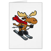 Moose skier cartoon | choose background color (Front)