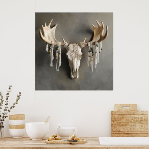 Moose Skull 1 Poster