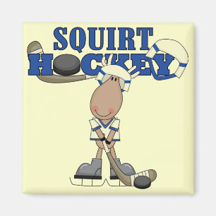 Moose Squirt Hockey Tshirts and Gifts Magnet