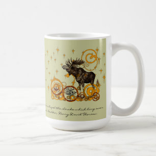 Moose Stein-Walden, Henry David Thoreau Quote Coffee Mug