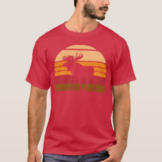 Moose Sunset Animal funny T-Shirt