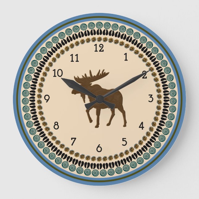 Moose Time Large Clock (Front)