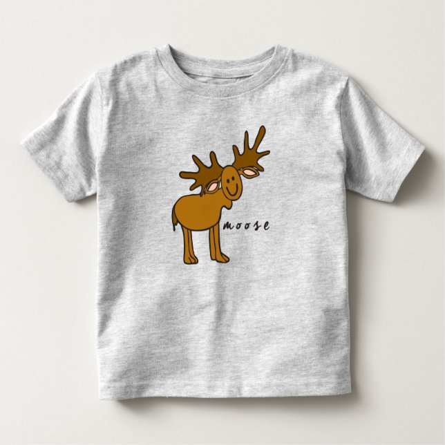 Moose Toddler T-Shirt or Top (with base) (Front)