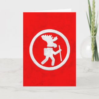 Hiking Moose Trail Marker Thank You Cards