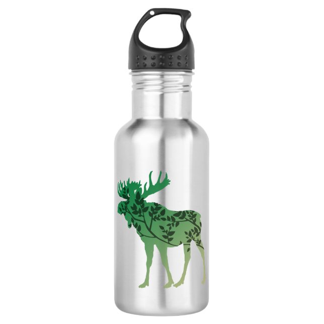 Moose Tree Stainless Steel Water Bottle (Front)