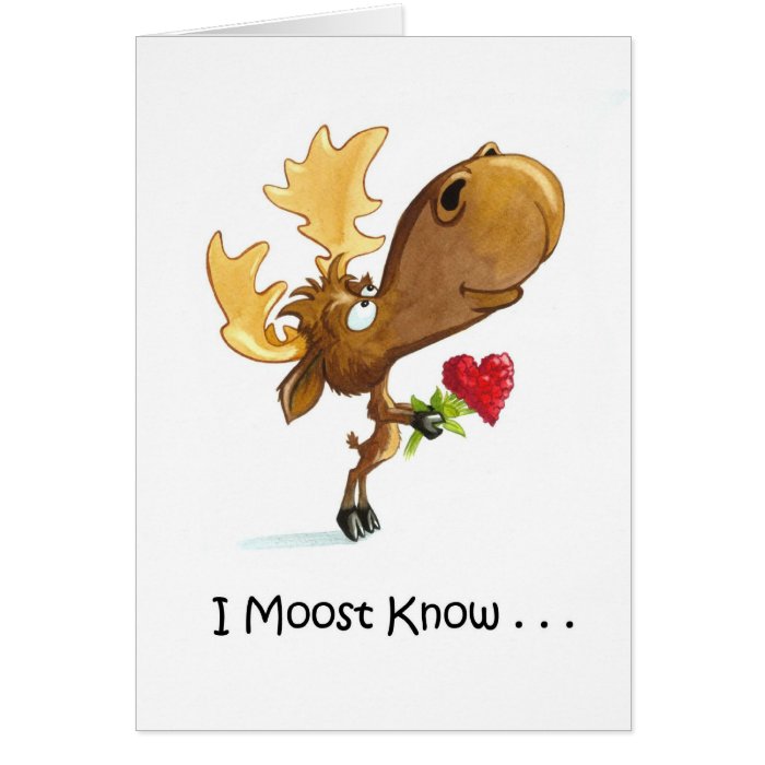 Moose Valentines Day Card