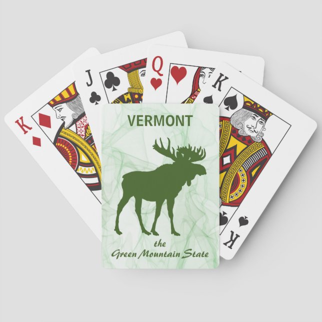 Moose, Vermont the Green Mountain State Poker Cards (Back)