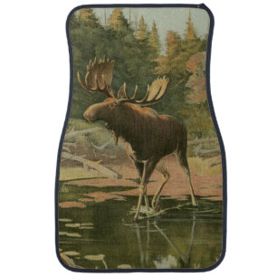 Moose Walking in Water Car Mat