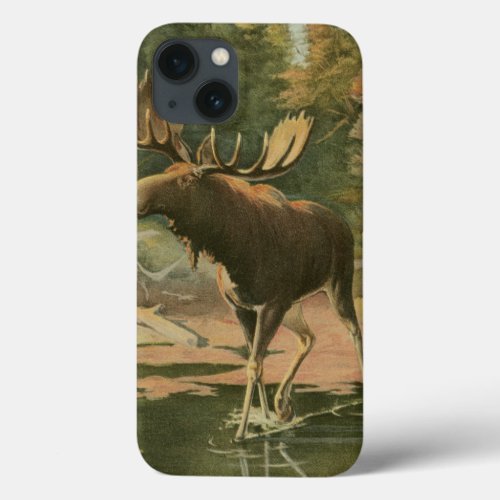 Moose Walking in Water iPhone 13 Case