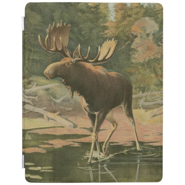Moose Walking in Water iPad Smart Cover (Front)
