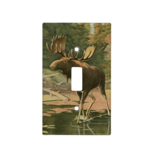 Moose Walking in Water Light Switch Cover