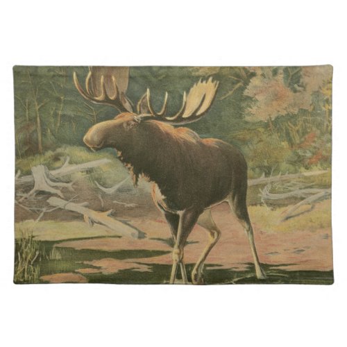 Moose Walking in Water Placemat