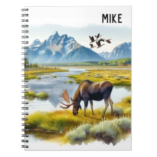  Moose Watercolor Ai Art Monogram