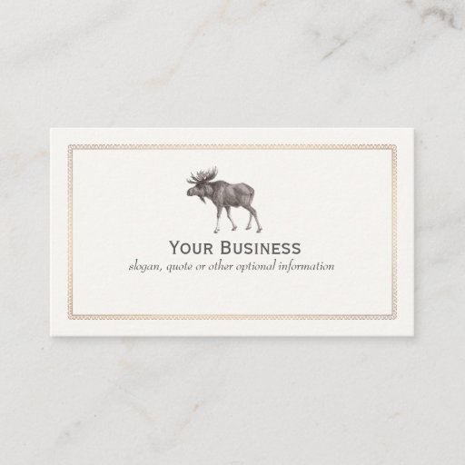 Customizable Moose Business Card