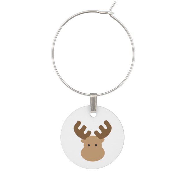Moose Wine Charm (Front)