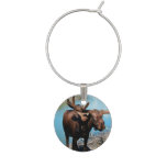 Moose Wine Glass Charm