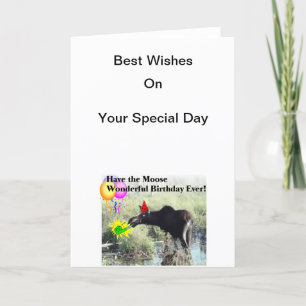Moose wishes on your birthday card