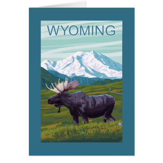 Moose with MountainWyoming Cards (Front)