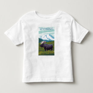 Moose with MountainWyoming Toddler T-shirt