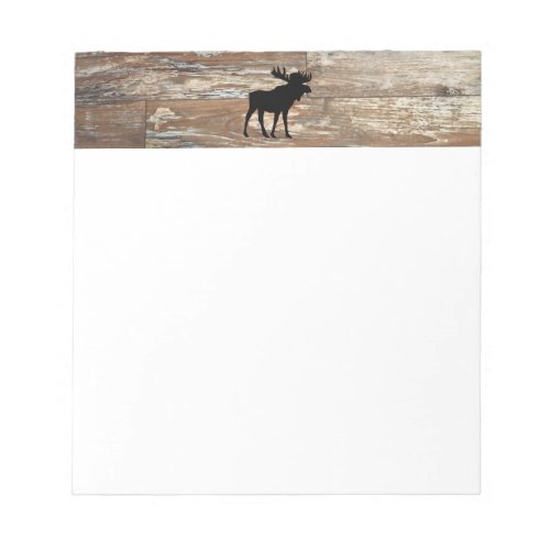 Moose Wood Painting Rustic Notepad