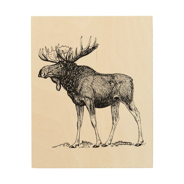 Moose Wood Wall Decor (Front)