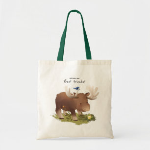 Moose • Woodland Forest Animal Illustration Tote Bag