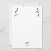 Moose • Woodland Forest Rustic Animal Illustration Thank You Card (Back)