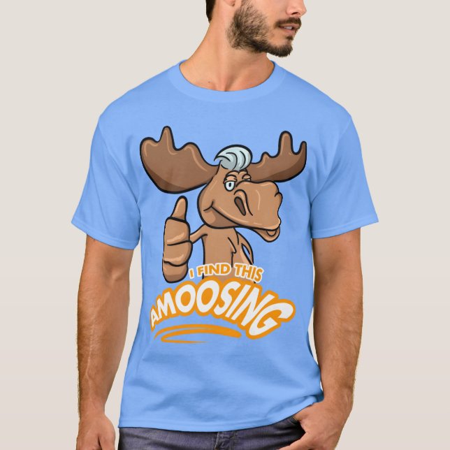 Moose Word Pun for Animal Lovers retro T-Shirt (Front)