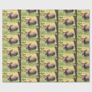 moose wrapping paper