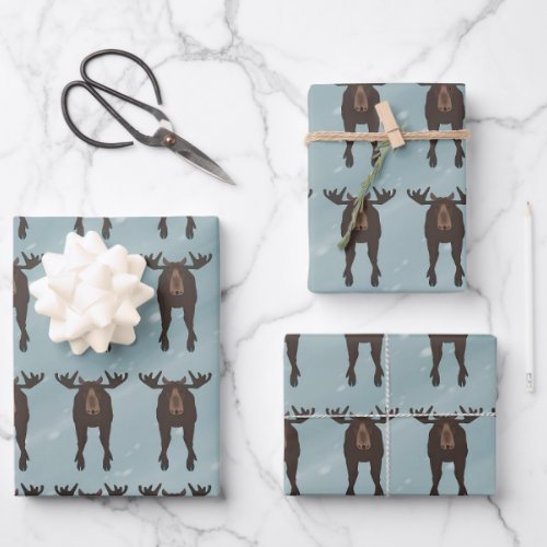 Moose Wrapping Paper Sheets