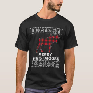 Moose Xmas Lover Christmas Reindeer Ugly Christmas T-Shirt