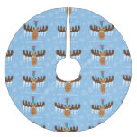 Moosehead_Icicle Antlers_Mistletoe_Merry Kissmoose Brushed Polyester Tree Skirt