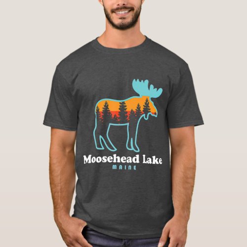 Moosehead Lake Maine  Moose Moosehead Lake T_Shirt