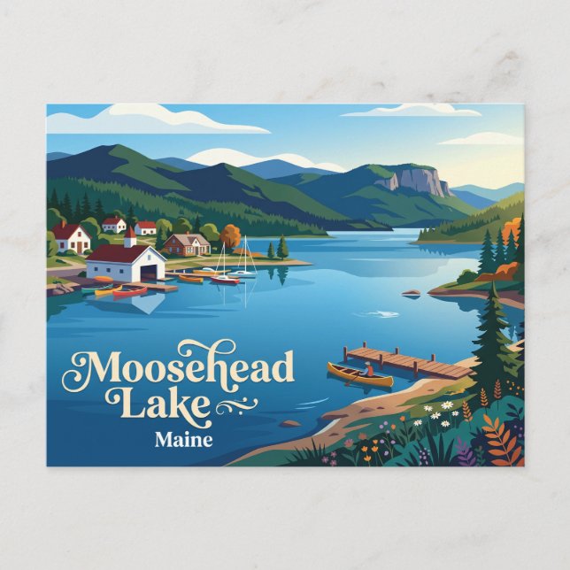 Moosehead Lake Maine Postcard (Front)