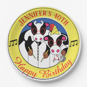 Moosicians Funny Birthday Party Paper Plates